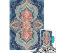 Puzzle da 1000 pezzi per adolescenti Sinfonia di marmo corallo e cobalto puzzle per adulti giocattolo decorativo da parete per migliorare la memoria regalo di compleanno e unico (dimensioni 50x75cm)