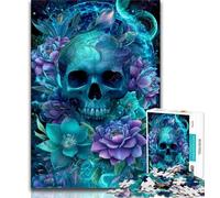 Puzzle da 1000 pezzi per adolescenti Skeleton Fantasy, 1000 pezzi per adolescenti, per ammazzare il tempo durante le vacanze, con poster abbinato e foglio di quiz (dimensioni 38x26cm)