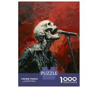 Puzzle Da 1000 Pezzi Per Adolescenti Skeleton Rock Star Puzzle Per Adolescenti Giochi Per Famiglie Sfida Difficile Regali Di Compleanno E Unici 52x38cm/1000pcs