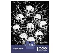 Puzzle Da 1000 Pezzi Per Adolescenti Skulls in Spiderweb Puzzle Per Adulti Giochi Rilassanti Taglio Di Precisione Regali Unici Per Compleanni E Occasioni Speciali 70x50cm/1000pcs
