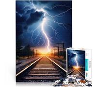 Puzzle da 1000 pezzi per adolescenti Skyline della città dei fulmini Gioco a quiz Decorazione murale Regali unici per compleanno e Natale 75x50cm