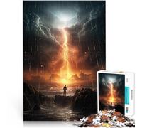 Puzzle da 1000 pezzi per adolescenti Skyline della città dei fulmini Rompicapo Ogni pezzo è unico - Gioco divertente e stimolante per tutta la famiglia 38x26cm