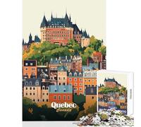 Puzzle da 1000 pezzi per adolescenti Skyline della città di Quebec Giocattoli antistress Regali di Babbo Natale segreto Gioco impossibile Aiuta il cervello a esercitare Dimensioni 38x52cm