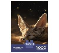 Puzzle Da 1000 Pezzi Per Adolescenti Sleeping Fennec Fox in The Desert Puzzle Per Adolescenti Giochi Per Famiglie Sfida Difficile Regali Di Compleanno E Unici 38x26cm/1000pcs