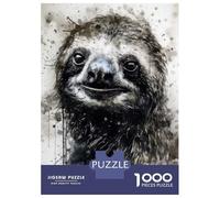 Puzzle Da 1000 Pezzi Per Adolescenti Sloth Slow And Steady Puzzle Giocattolo Decorazione Da Parete Gara Di Velocità Manuale Regali Unici Per Compleanno E Natale 70x50cm/1000pcs