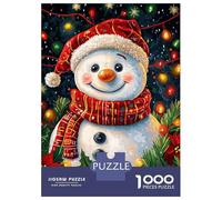 Puzzle Da 1000 Pezzi Per Adolescenti Smiling Snowman Christmas Puzzle Per Adulti Giochi Divertenti Antistress Regali Per La Riduzione Dello Stress 38x26cm/1000pcs