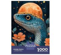 Puzzle Da 1000 Pezzi Per Adolescenti Snake with Moon Crown Puzzle Per Adulti Giocattoli Antistress Analisi E Logica Regalo Di Compleanno, Regali, 70x50cm/1000pcs