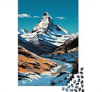 Puzzle Da 1000 Pezzi Per Adolescenti Snow-Capped Mountain Landscape-2 Puzzle Per Adolescenti Giocattoli Fai Da Te Analisi E Logica Per Compleanno, Natale 38x26cm/1000pcs