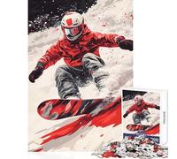 Puzzle da 1000 pezzi per adolescenti Snowboarder in azione Decorazione per la casa Giocattoli Regali di compleanno Giochi educativi Migliorare l'amore tra coppie Dimensioni 50x75cm
