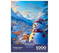 Puzzle Da 1000 Pezzi Per Adolescenti Snowman Christmas Puzzle Per Adulti Fai Da Te Giocattoli Difficili Regali Unici Per Compleanno E Natale 52x38cm/1000pcs