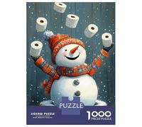 Puzzle Da 1000 Pezzi Per Adolescenti Snowman Juggling Toilet Paper Christmas Puzzle Per Adolescenti Gioco Per Famiglie Migliora La Memoria Regali Unici Per Compleanno E Natale 70x50cm/1000pcs