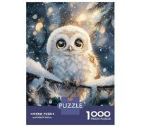 Puzzle Da 1000 Pezzi Per Adolescenti Snowy Owl Portrait Puzzle Per Adolescenti Gioco Pratico Decorazione Murale Difficile Da Completare 70x50cm/1000pcs