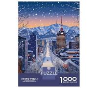 Puzzle Da 1000 Pezzi Per Adolescenti Snowy Sapporo Cityscape Puzzle Per Adulti Gioco Pratico Analisi E Logica Regalo Di Compleanno, Regali, 70x50cm/1000pcs
