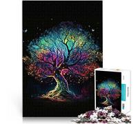 Puzzle da 1000 pezzi per adolescenti Sogni colorati di albero Gioco intellettuale giocattolo Migliorare l'amore tra le coppie 38x26cm