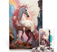 Puzzle da 1000 pezzi per adolescenti Sogni di unicorno Antistress Vacanza in patria Uccidere il tempo Lista dei desideri con Babbo Natale 52x38cm
