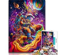 Puzzle da 1000 pezzi per adolescenti, Sogno dell'astronauta, aiuta il cervello ad allenarsi, giocattoli avvincenti per coltivare la pazienza, decorazione perfetta, 38x26cm