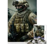 Puzzle da 1000 pezzi per adolescenti Soldato Decorazione per la casa Giocattoli Ottimo regalo per giochi Gioco pratico Interessante riduzione dello stress Dimensioni 50x75cm