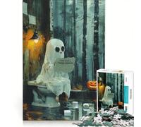 Puzzle da 1000 pezzi per adolescenti "Solo un fantasma che fa la cacca" gioco divertente allena la mente e le mani gioco di sfida unico 50x75cm