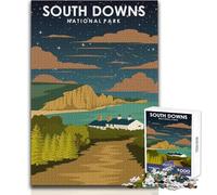 Puzzle da 1000 pezzi per adolescenti, South Downs National Park, serata di divertimento e giochi in famiglia, sfida difficile, ottimo regalo, dimensioni 50x75cm