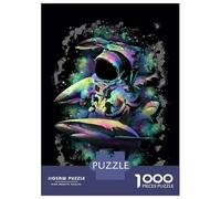 Puzzle Da 1000 Pezzi Per Adolescenti Space Astronaut Shark T-Shirt Puzzle Gioco Per Famiglie Regali Per Donne Divertimento A Casa Attività, 52x38cm/1000pcs
