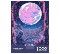 Puzzle Da 1000 Pezzi Per Adolescenti Space City Astronaut Dream Puzzle Per Adulti Gioco Pratico Sfida Difficile Regali Per Amici E Familiari 52x38cm/1000pcs