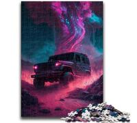 Puzzle da 1000 pezzi per adolescenti, Space Cool Cars, puzzle da 1000 pezzi, antistress, per trascorrere il tempo libero a casa, lista dei desideri con Babbo Natale (75x50cm)