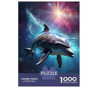 Puzzle Da 1000 Pezzi Per Adolescenti Space Dolphin Puzzle Per Adulti Gioco Pratico Assemblaggio Di Modelli Regali Unici Per Compleanni E Occasioni Speciali 70x50cm/1000pcs