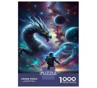 Puzzle Da 1000 Pezzi Per Adolescenti Space Dragon Art Print Puzzle Giochi Rilassanti Regali Per Donne Regali Di Natale E Compleanno 38x26cm/1000pcs
