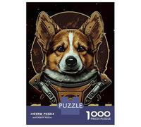 Puzzle Da 1000 Pezzi Per Adolescenti Space Suit Astronaut Corgi Puzzle Per Adulti Giochi Per Famiglie Un'opera D'arte Regali Unici Per Compleanno E Natale 52x38cm/1000pcs