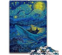 Puzzle da 1000 pezzi per adolescenti Space Whale Family Fun, ideale come regalo per tutta la famiglia dai 14 anni in su, 26x38cm