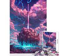 Puzzle da 1000 pezzi per adolescenti Spada nella roccia Giocattolo educativo Ottimi regali e giocattoli Giochi divertenti Allena il tuo cervello e le tue mani Dimensioni 38x52cm