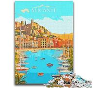 Puzzle da 1000 pezzi per adolescenti, Spagna, Alicante, viaggio, puzzle per adolescenti, con poster abbinato e foglio di quiz per età 14+ (50x75cm)