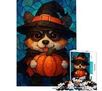 Puzzle da 1000 pezzi per adolescenti spettrale e carino con Corgi ideale per Halloween puzzle per adulti giocattolo fai da te analisi e logica regalo di compleanno e unico (dimensioni 50x75cm)