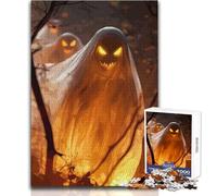 Puzzle da 1000 pezzi per adolescenti, spettrali fantasmi di Halloween nel buio, giochi educativi, giocattoli antistress con taglio di precisione, dimensioni 50x75cm