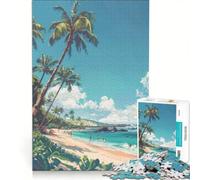 Puzzle da 1000 pezzi per adolescenti spiaggia soleggiata Hawaii giocattolo antistress divertente attività da fare in casa ideale come regalo 50x75cm