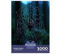 Puzzle Da 1000 Pezzi Per Adolescenti Spiderweb with Dew Drops And Spider Puzzle Per Adolescenti Gioco Pratico Migliora La Memoria Regali Per Amici E Familiari 38x26cm/1000pcs
