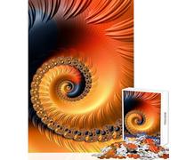 Puzzle da 1000 pezzi per adolescenti spirale frattale arancione e rosso giocattoli fai da te regali per donne e uomini gioco pratico migliora l'amore tra coppie dimensioni 38x26cm