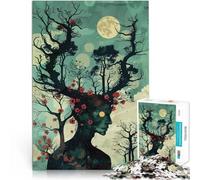 Puzzle da 1000 pezzi per adolescenti Spirito della foresta Gioco di famiglia antistress sfida difficile Migliorare l'amore tra le coppie 52x38cm
