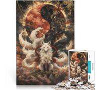 Puzzle da 1000 pezzi per adolescenti Spirito della volpe a nove code Gara di velocità delle mani Adatto per la decorazione del desktop 75x50cm