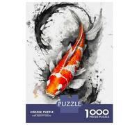 Puzzle Da 1000 Pezzi Per Adolescenti Splash of Koi Fish Puzzle Per Adolescenti Gioco Pratico Decorazione Murale Difficile Da Completare 52x38cm/1000pcs