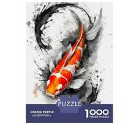 Puzzle Da 1000 Pezzi Per Adolescenti Splash of Koi Fish Puzzle Per Adulti Gioco Pratico Sfida Difficile Regali Per Amici E Familiari 52x38cm/1000pcs