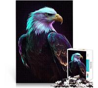Puzzle da 1000 pezzi per adolescenti Splendore al neon dell'aquila Assemblaggio del modello è ideale come regalo per tutta la famiglia 50x70cm