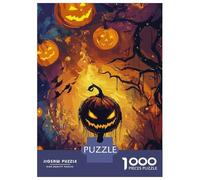 Puzzle Da 1000 Pezzi Per Adolescenti Spooky Halloween Pumpkin Patch Illustration Puzzle Per Adulti Giochi Rilassanti Taglio Di Precisione Regali Unici Per Compleanni E Occasioni Speciali 38x26cm/1000p