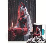 Puzzle da 1000 pezzi per adolescenti: Sposa Demone Rossa nella Foresta Oscura Gioco Rilassante Sfida Difficile Compleanno e altre Feste 38x52cm