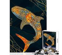 Puzzle da 1000 pezzi per adolescenti Squalo balena Kintsugi Art Decorazione per la casa Giocattoli Regalo Compleanno Giochi rilassanti Attività divertenti a casa Dimensioni 50x75cm