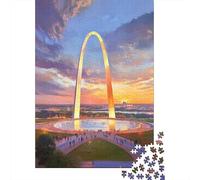 Puzzle Da 1000 Pezzi Per Adolescenti St. Louis Gateway Arch Sunset Puzzle Per Adulti Gioco Rompicapo Analisi E Logica Regalo Di Compleanno, Regali, 52x38cm/1000pcs