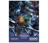 Puzzle Da 1000 Pezzi Per Adolescenti Stained Glass Bird Decorations-1 Puzzle Per Adulti Gioco Pratico Regali Per Donne Regali Per Amici E Familiari 52x38cm/1000pcs