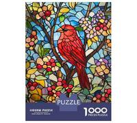 Puzzle Da 1000 Pezzi Per Adolescenti Stained Glass Cardinal Art-1 Puzzle Per Adulti Giochi Rilassanti Analisi E Logica Regali Unici Per Compleanni 70x50cm/1000pcs