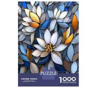 Puzzle Da 1000 Pezzi Per Adolescenti Stained Glass Floral Mosaic Puzzle Per Adulti Gioco Pratico Decorazione Murale Regali Per Amici E Familiari 38x26cm/1000pcs