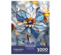 Puzzle Da 1000 Pezzi Per Adolescenti Stained Glass Flower Puzzle Per Adulti Giochi Per Famiglie Regali Per Donne Aiuta L'esercizio Del Cervello 52x38cm/1000pcs